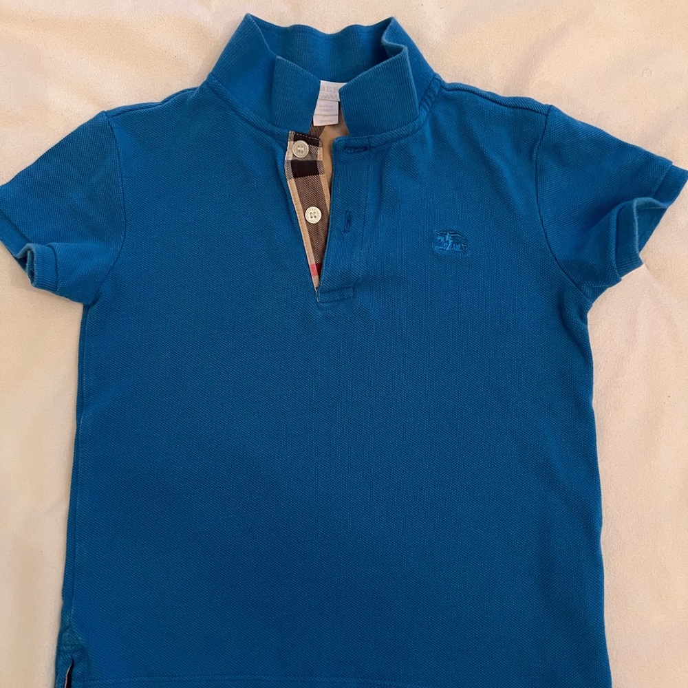 Burberry Vibrant Blue Kids Polo Shirt